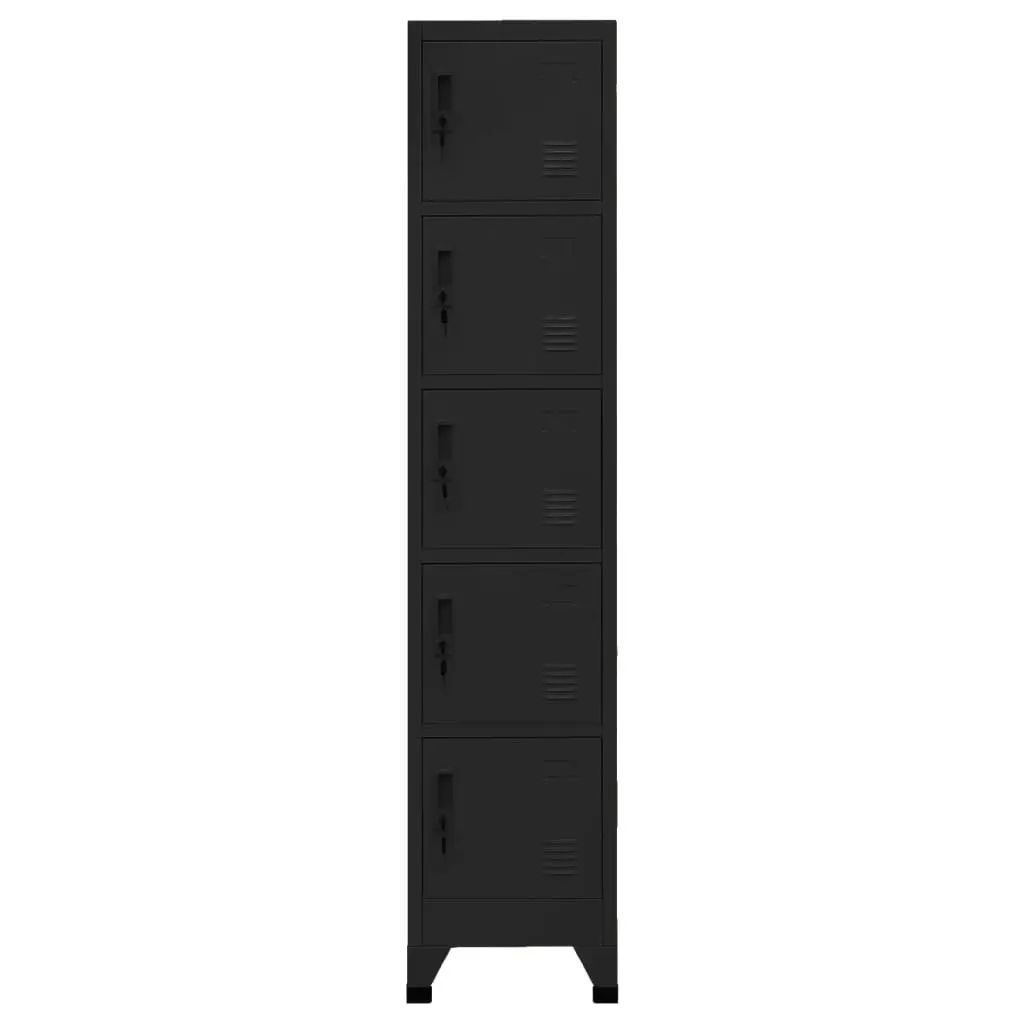 Locker Cabinet Black 38x40x180 cm Steel 339790