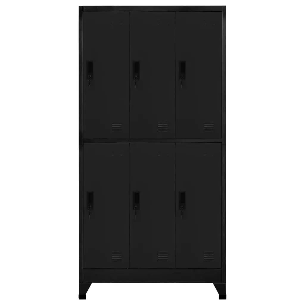 Locker Cabinet Black 90x45x180 cm Steel 339798