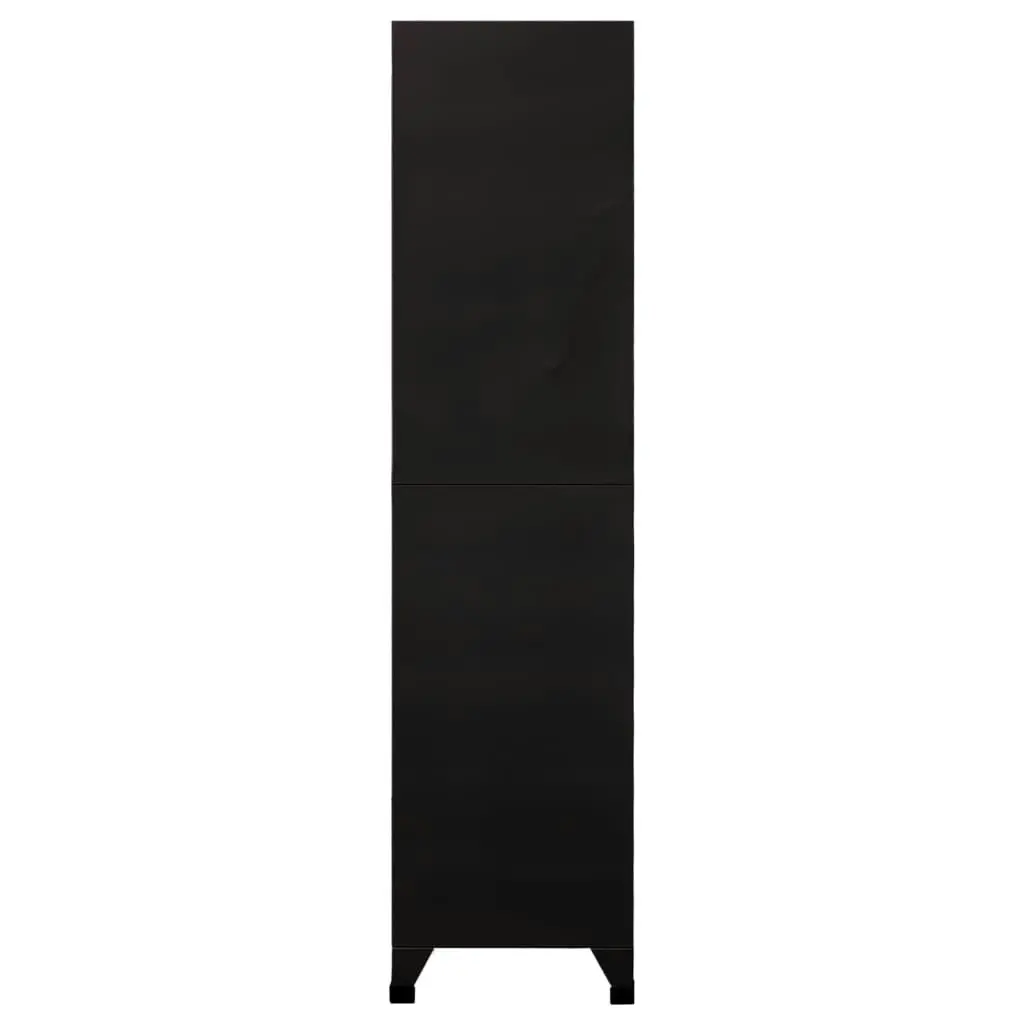 Locker Cabinet Black 90x45x180 cm Steel 339798