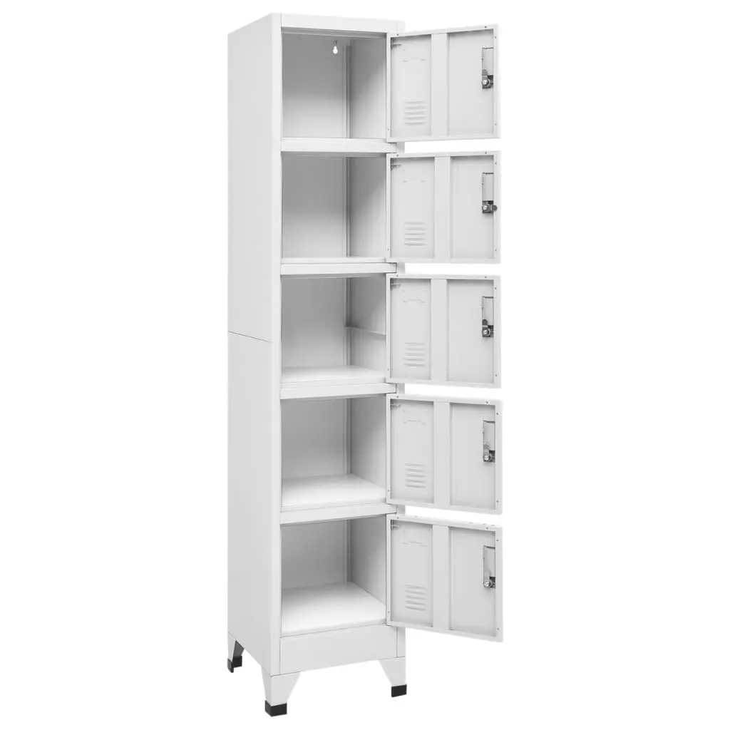 Locker Cabinet Light Grey 38x40x180 cm Steel 339789