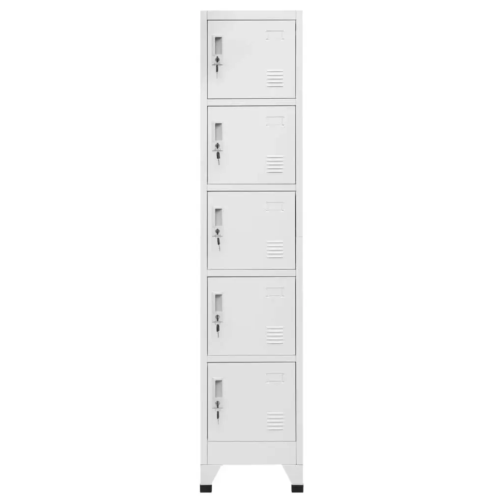 Locker Cabinet Light Grey 38x40x180 cm Steel 339789