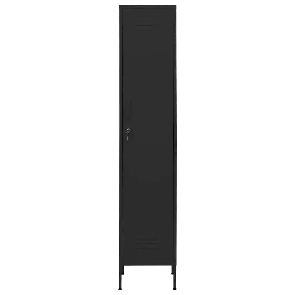 Locker Cabinet Black 35x46x180 cm Steel 336259