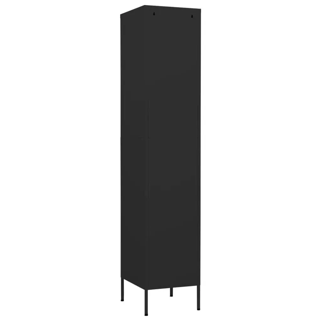 Locker Cabinet Black 35x46x180 cm Steel 336259