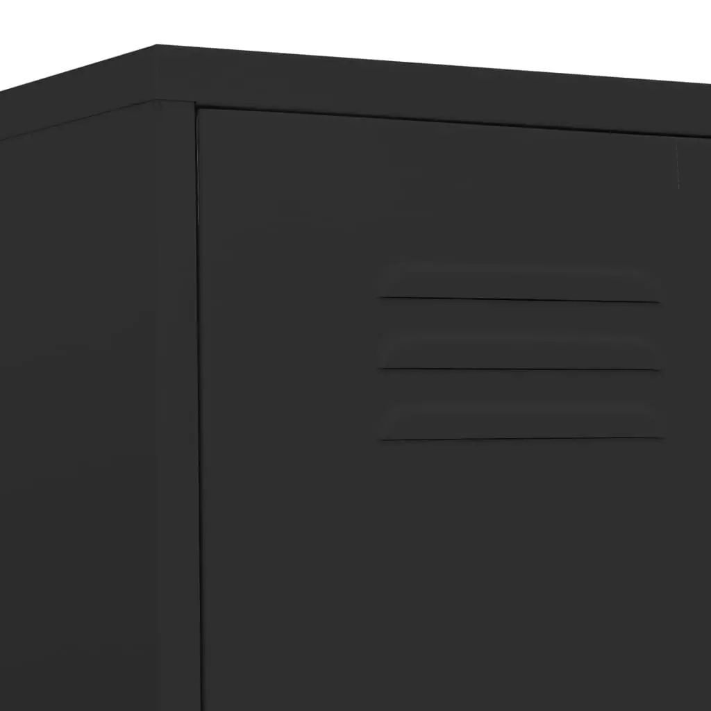 Locker Cabinet Black 35x46x180 cm Steel 336259