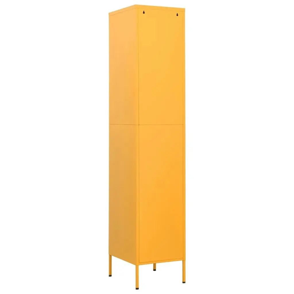 Locker Cabinet Mustard Yellow 35x46x180 cm Steel 336254