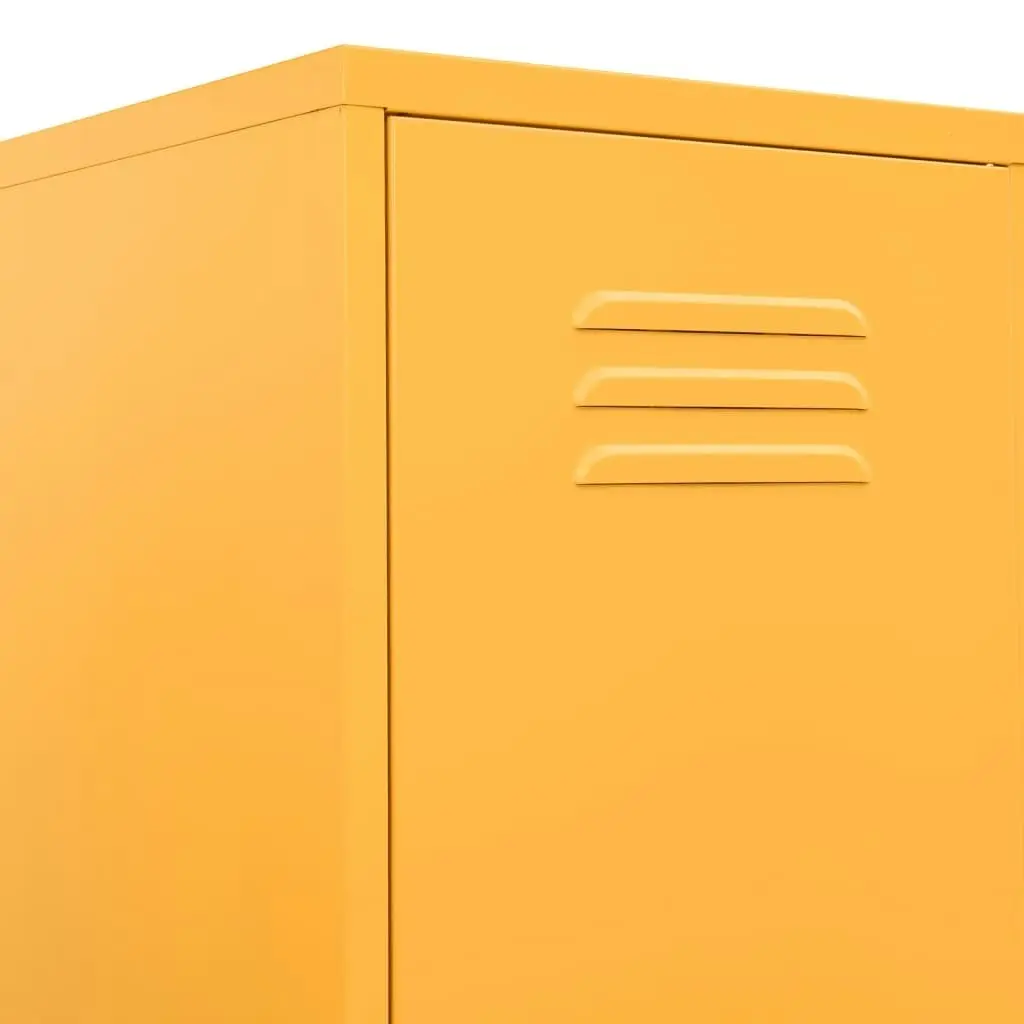 Locker Cabinet Mustard Yellow 35x46x180 cm Steel 336254