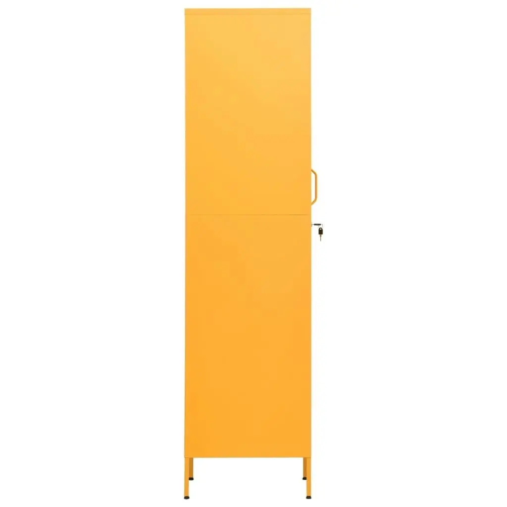 Locker Cabinet Mustard Yellow 35x46x180 cm Steel 336254