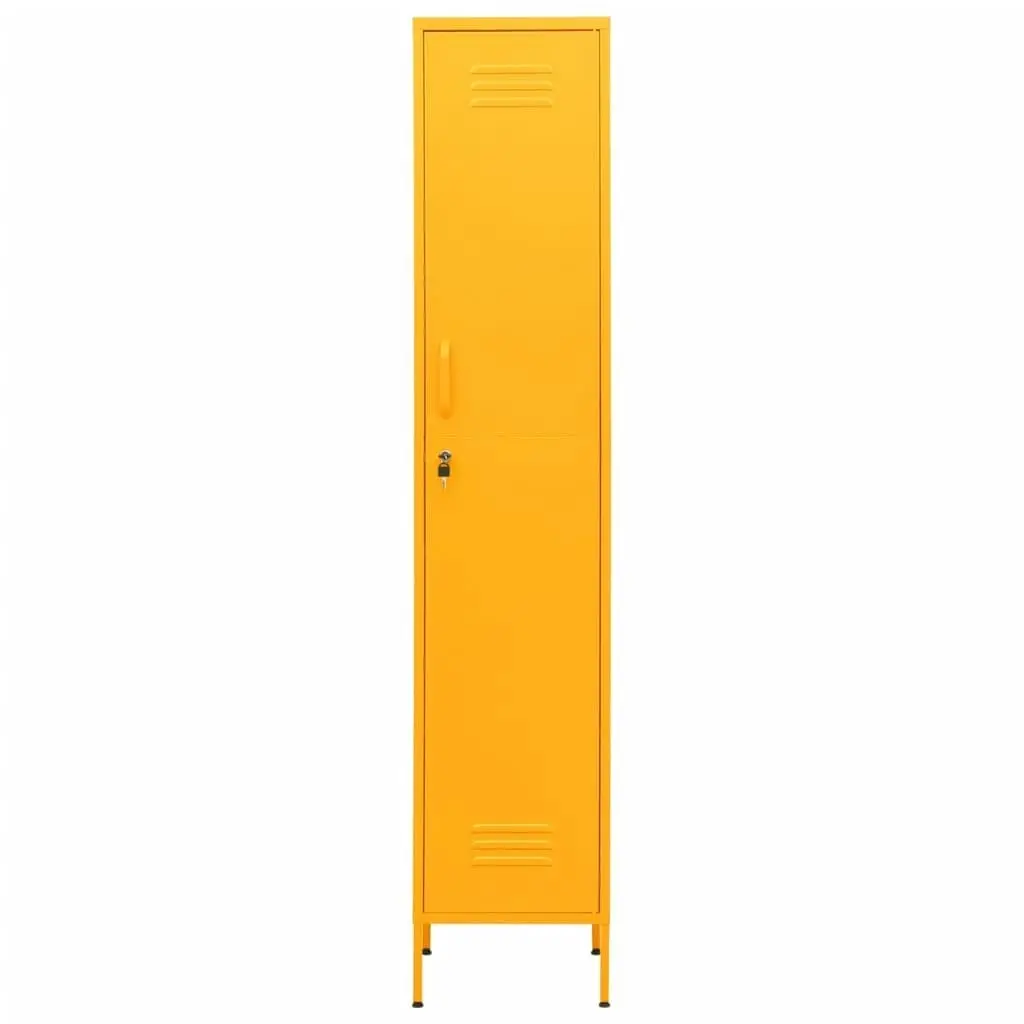 Locker Cabinet Mustard Yellow 35x46x180 cm Steel 336254