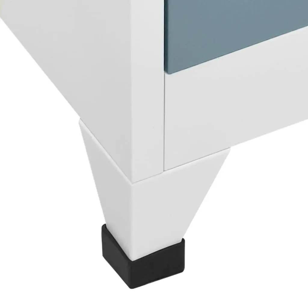 Locker Cabinet Light Grey and Dark Grey 90x40x180 cm Steel 339827