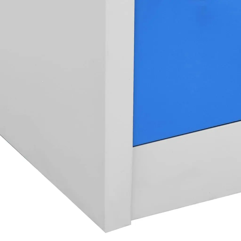 Locker Cabinet Light Grey and Blue 90x45x92.5 cm Steel 336441