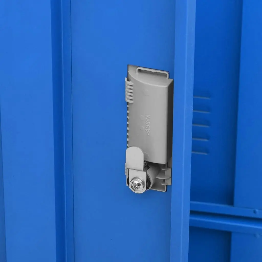 Locker Cabinet Light Grey and Blue 90x45x92.5 cm Steel 336441