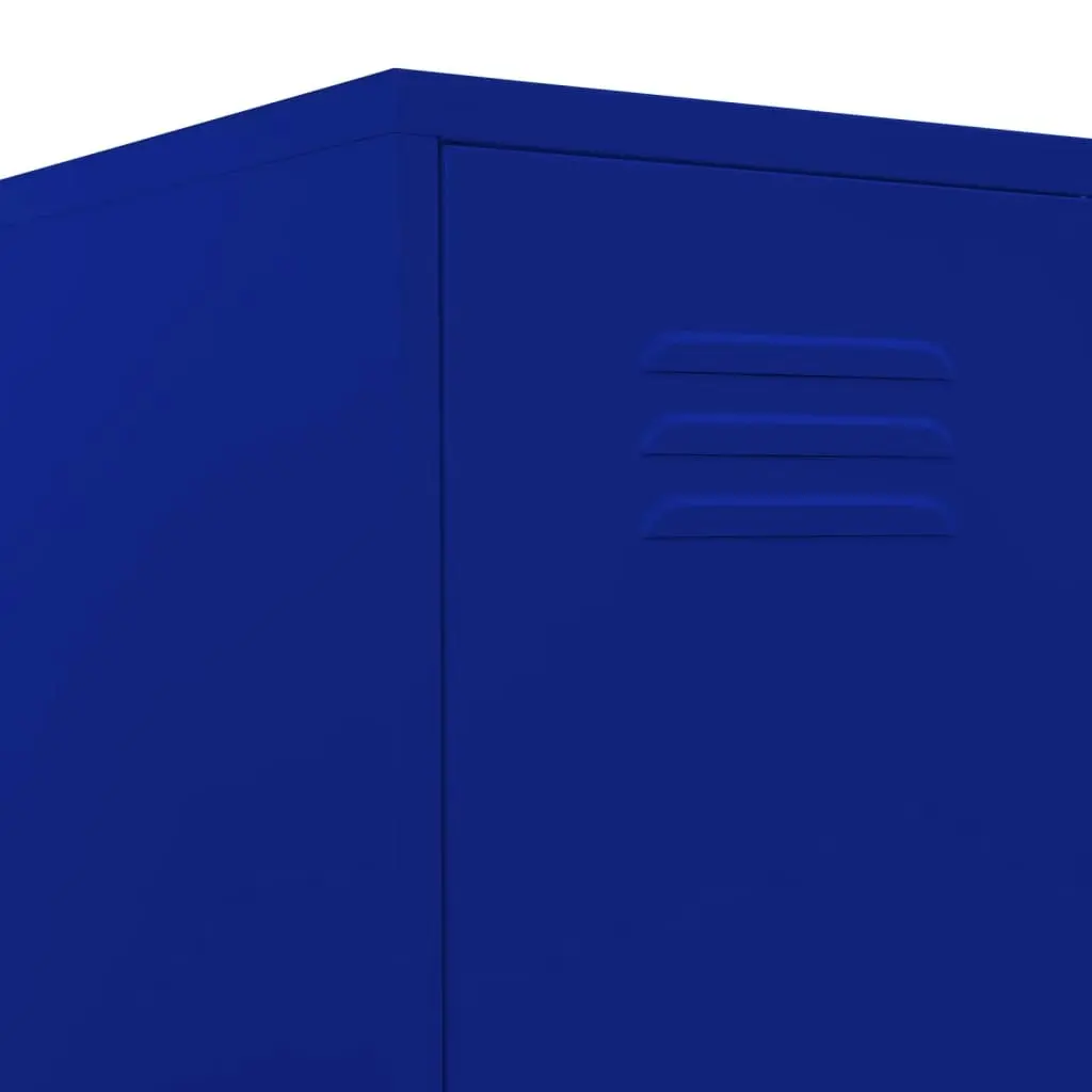 Locker Cabinet Navy Blue 35x46x180 cm Steel 336253