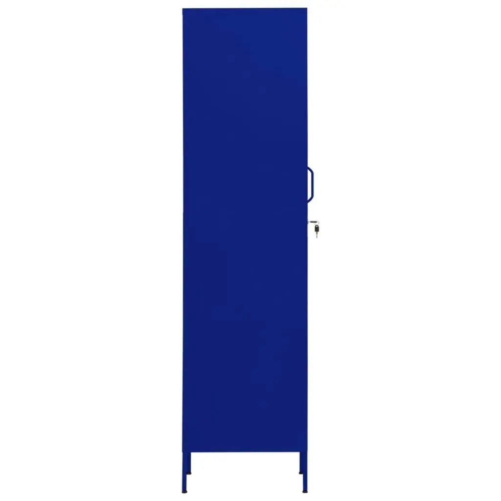 Locker Cabinet Navy Blue 35x46x180 cm Steel 336253