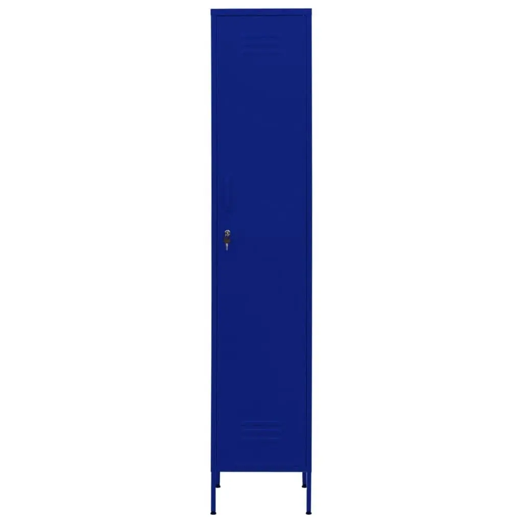 Locker Cabinet Navy Blue 35x46x180 cm Steel 336253