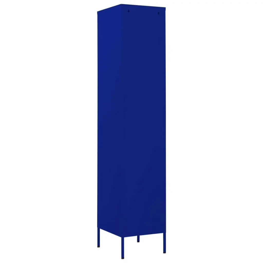 Locker Cabinet Navy Blue 35x46x180 cm Steel 336253