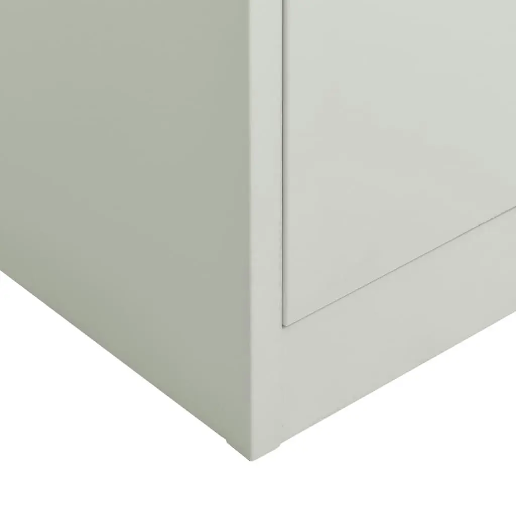 Locker Cabinet Light Grey 90x40x180 cm Steel 335971