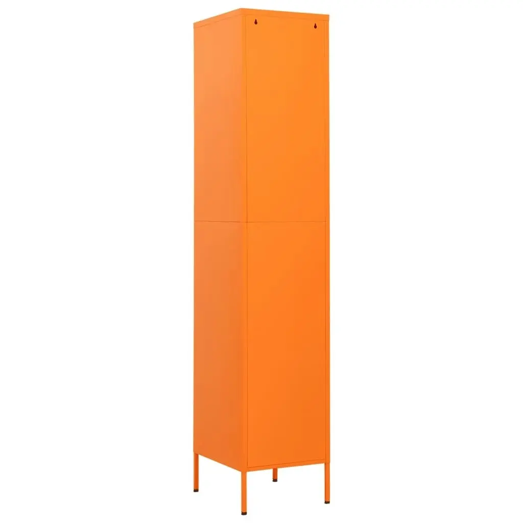 Locker Cabinet Orange 35x46x180 cm Steel 336255