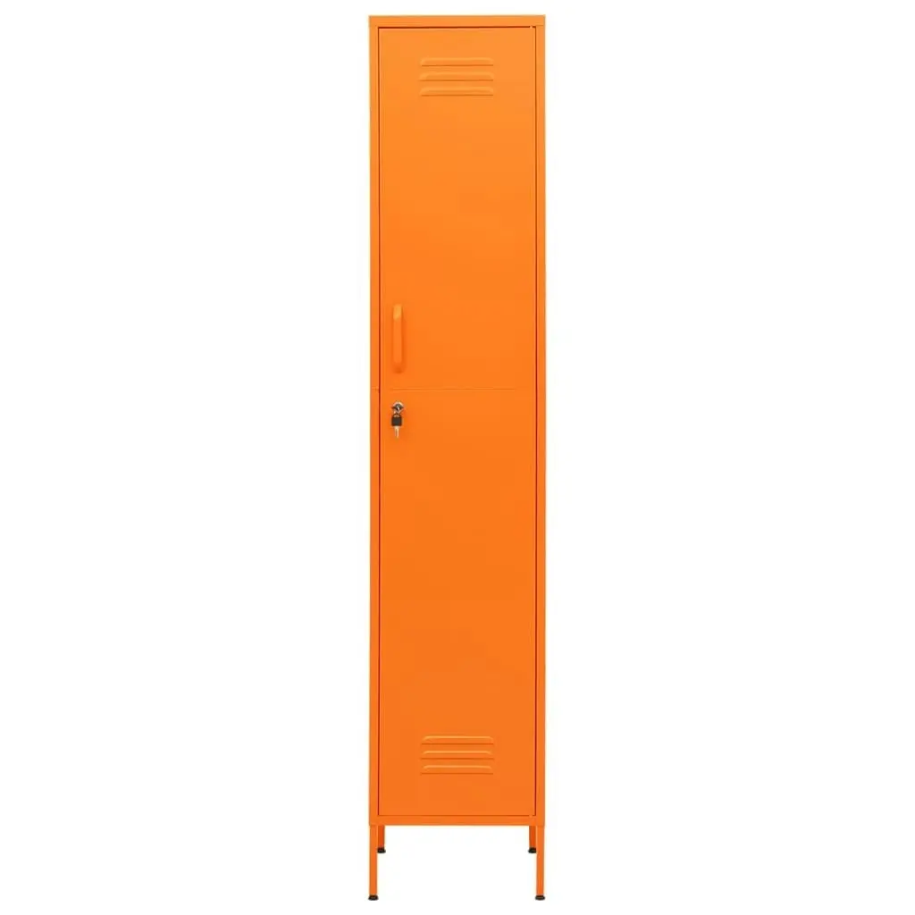 Locker Cabinet Orange 35x46x180 cm Steel 336255