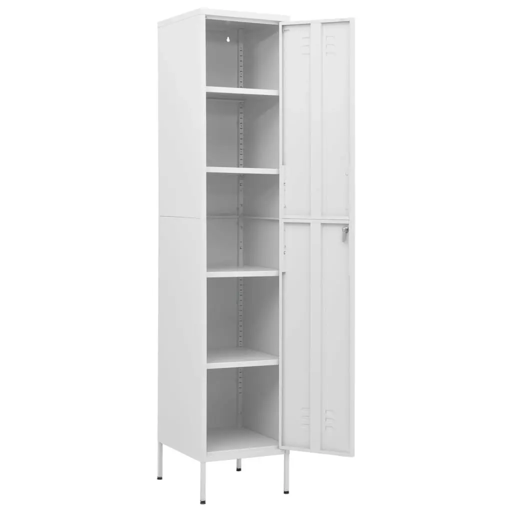 Locker Cabinet White 35x46x180 cm Steel 336260