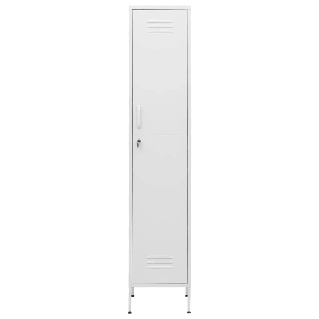 Locker Cabinet White 35x46x180 cm Steel 336260