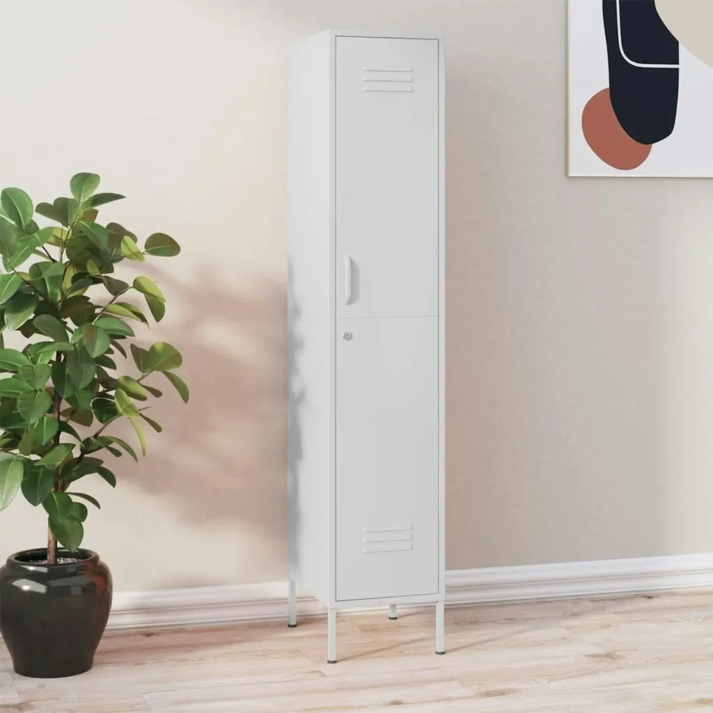 Locker Cabinet White 35x46x180 cm Steel 336260