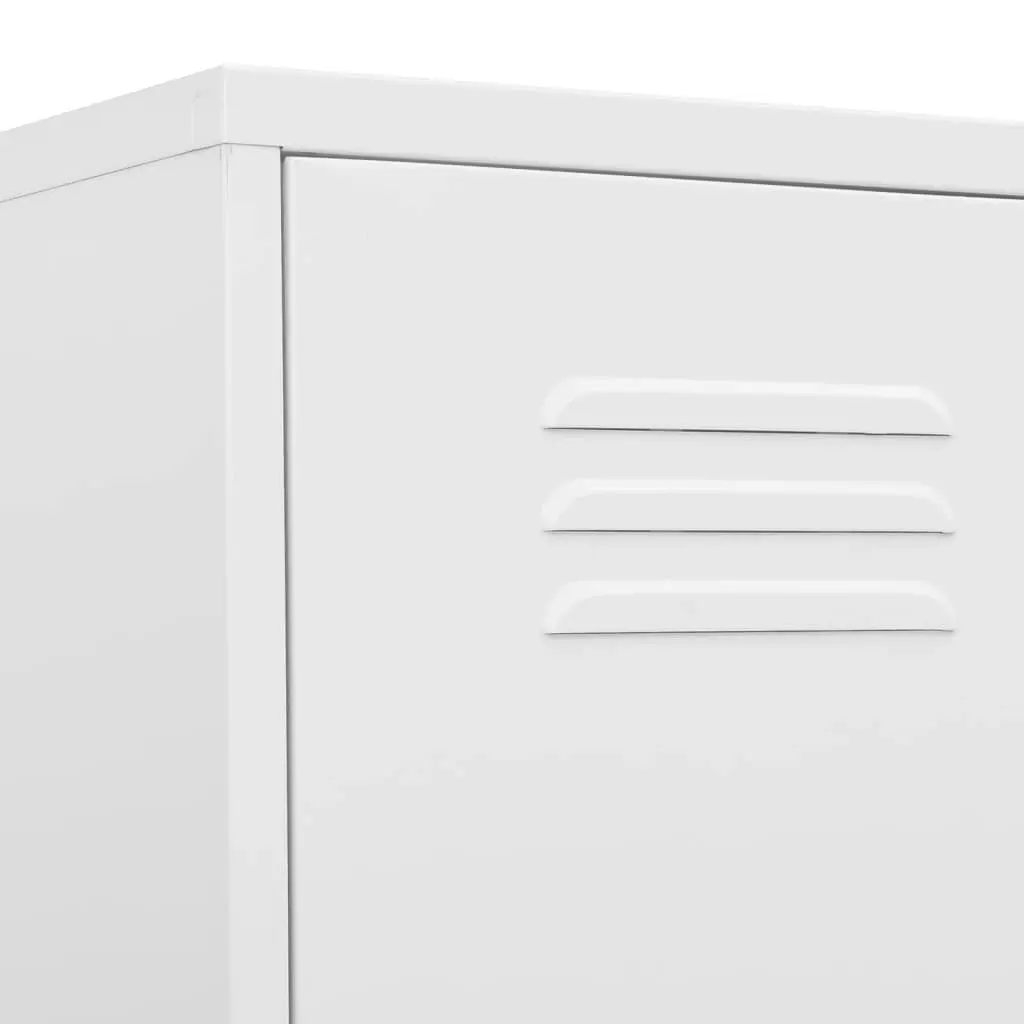 Locker Cabinet White 35x46x180 cm Steel 336260