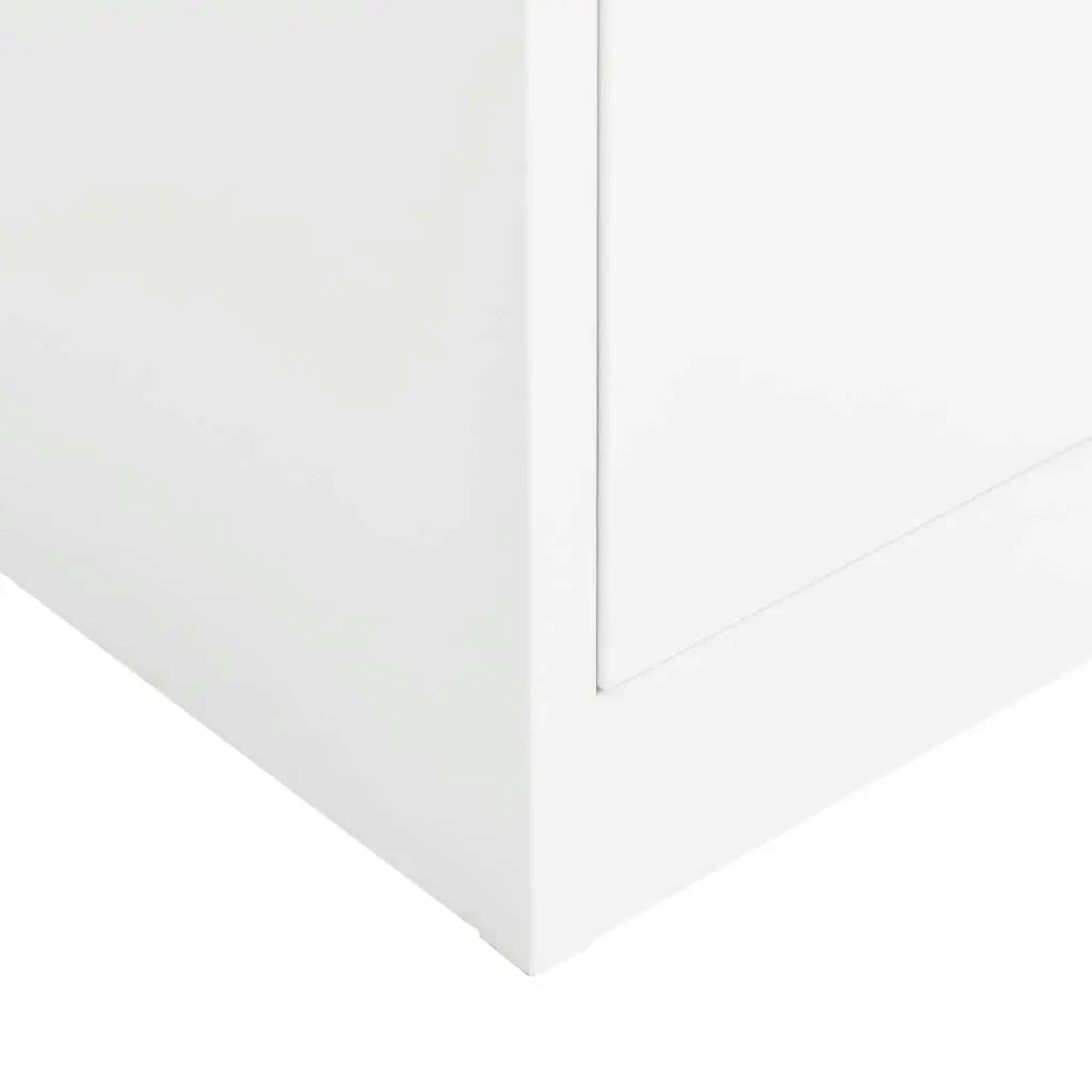 Locker Cabinet White 90x40x180 cm Steel 335970