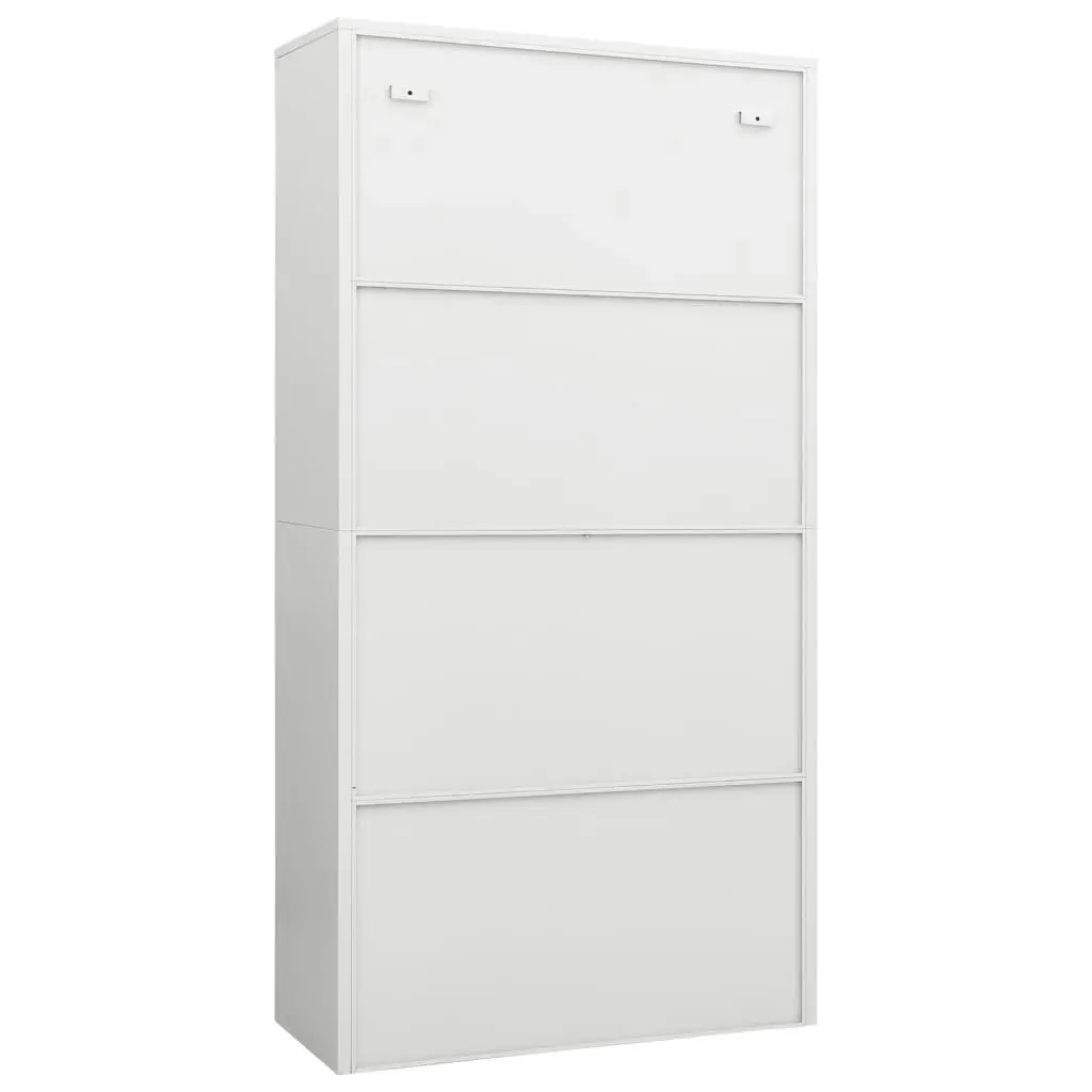 Locker Cabinet White 90x40x180 cm Steel 335970