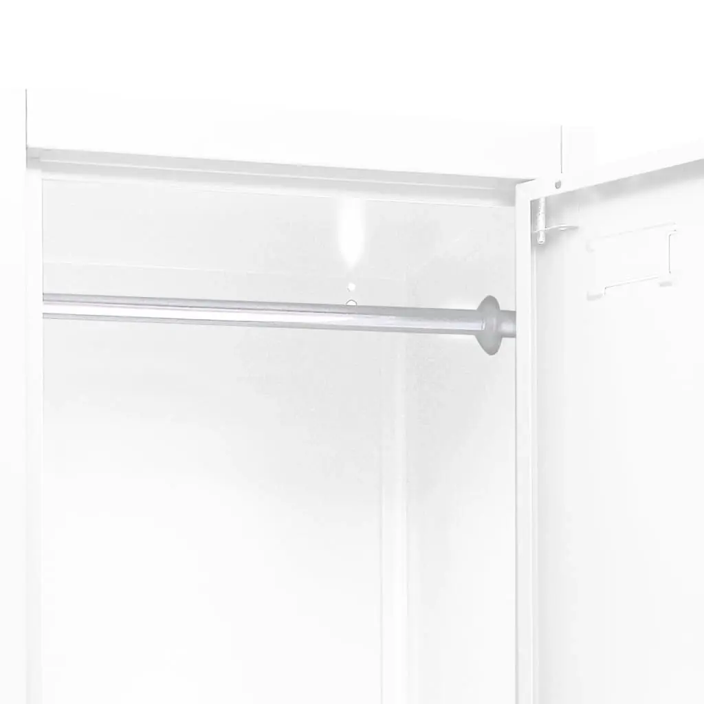 Locker Cabinet White 38x45x180 cm Steel 339776