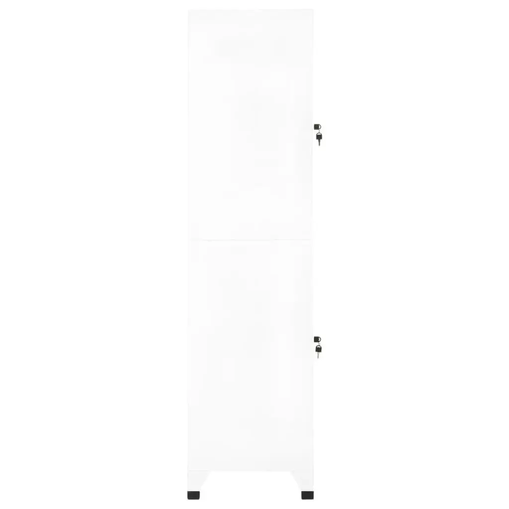 Locker Cabinet White 38x45x180 cm Steel 339776