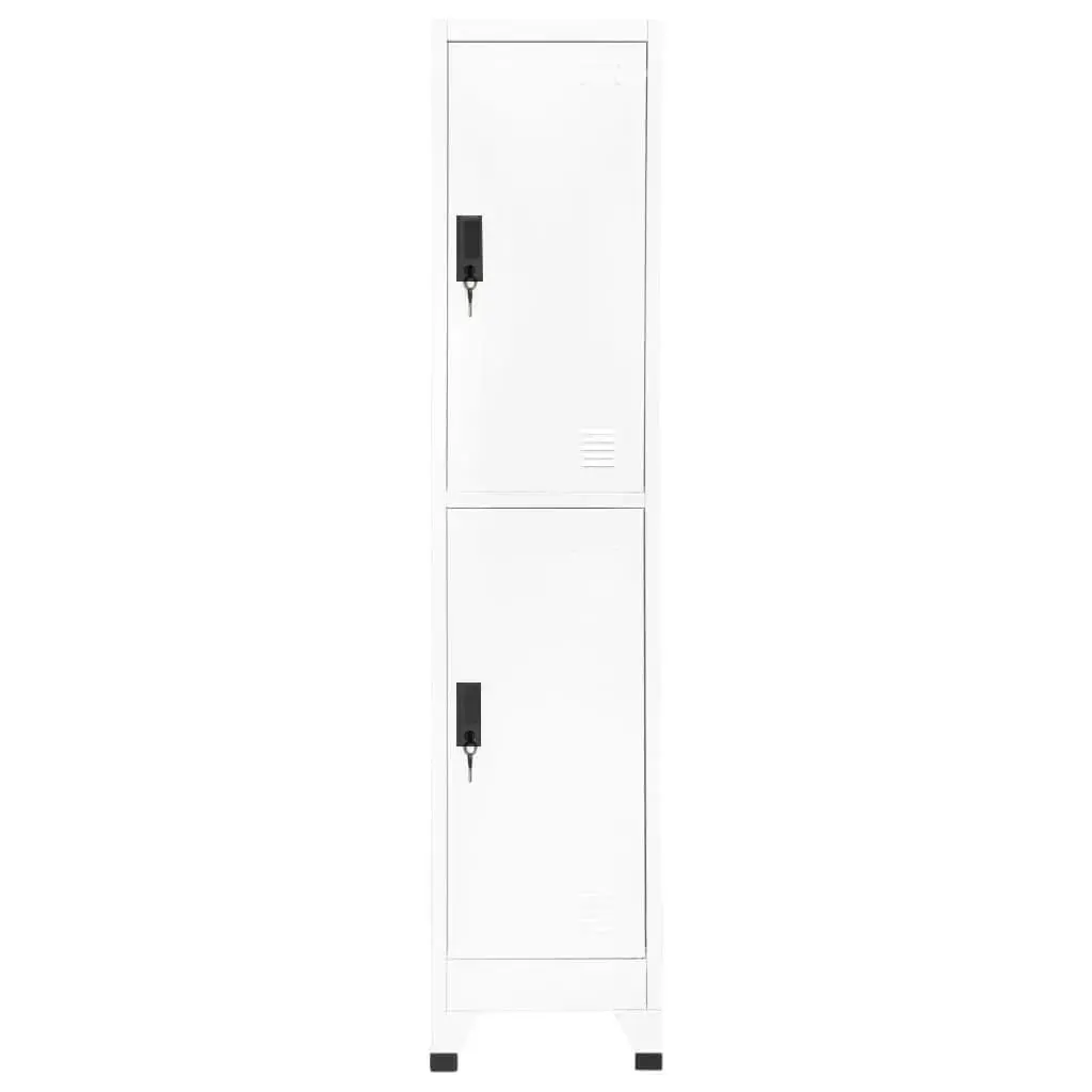 Locker Cabinet White 38x45x180 cm Steel 339776