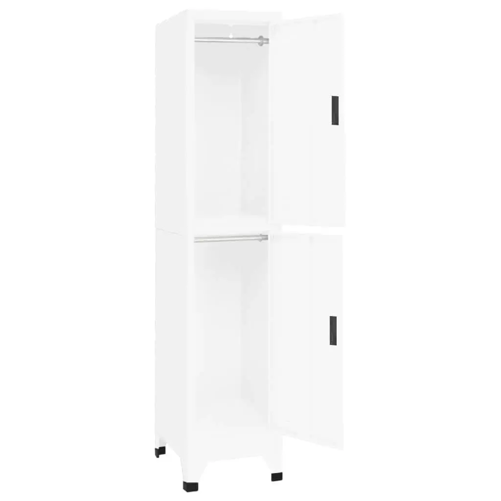 Locker Cabinet White 38x45x180 cm Steel 339776