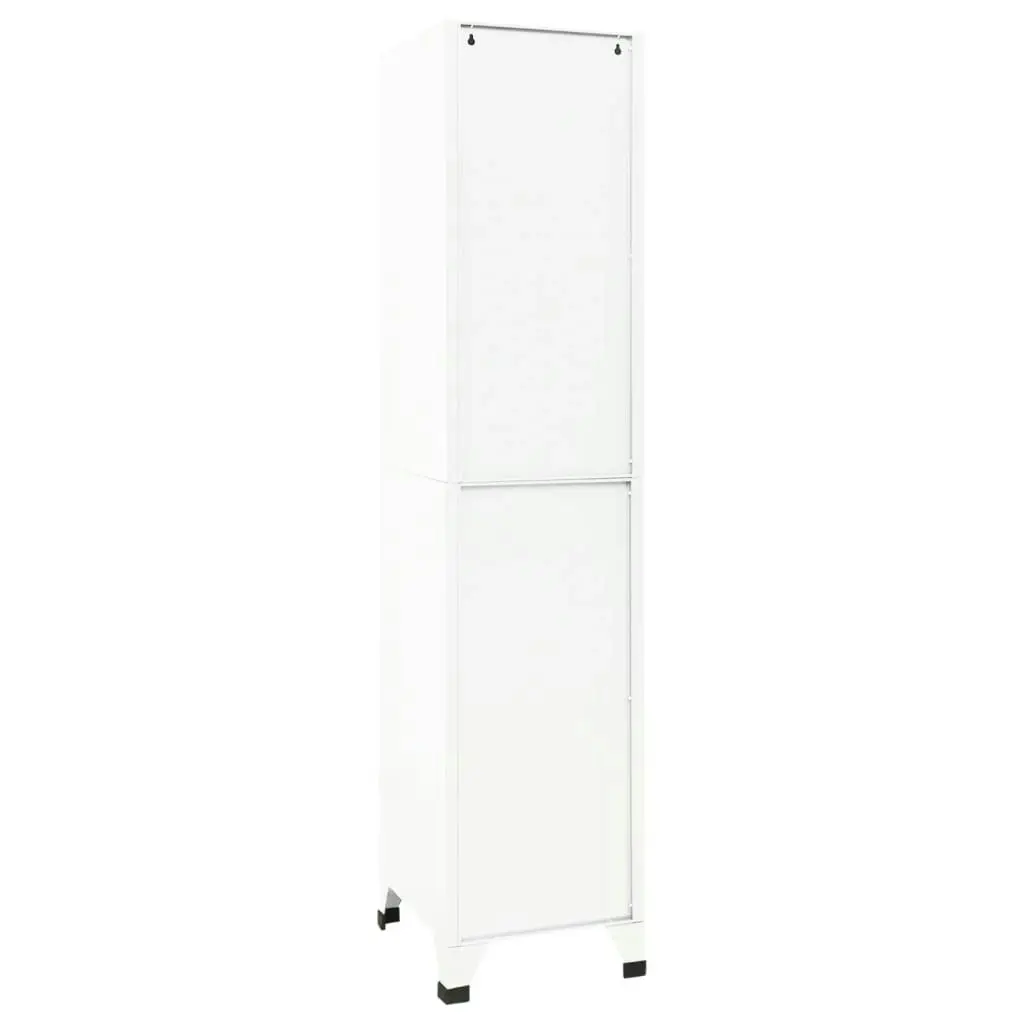 Locker Cabinet White 38x45x180 cm Steel 339776