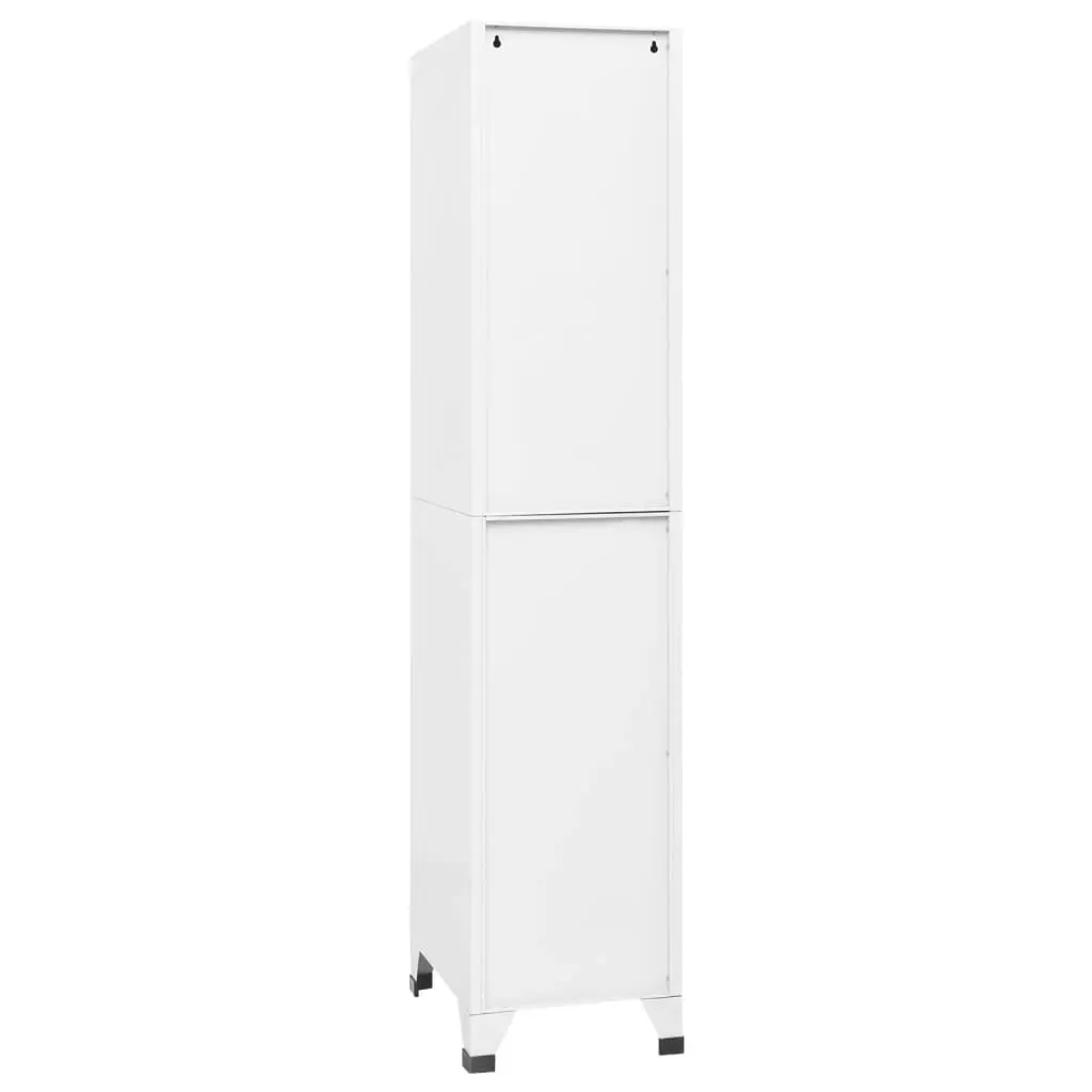 Locker Cabinet White 38x45x180 cm Steel 339780