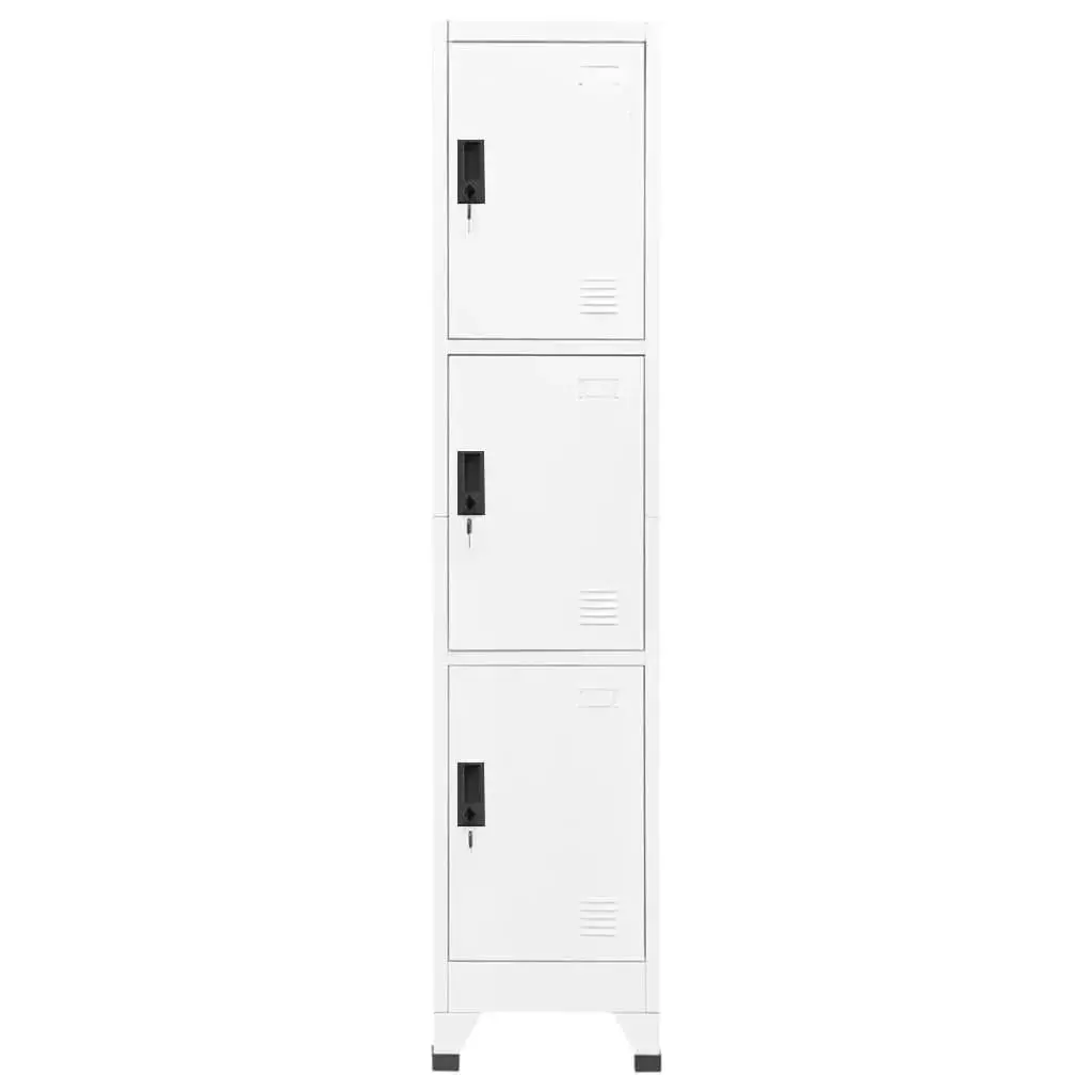 Locker Cabinet White 38x45x180 cm Steel 339780