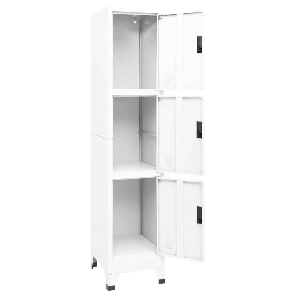 Locker Cabinet White 38x45x180 cm Steel 339780