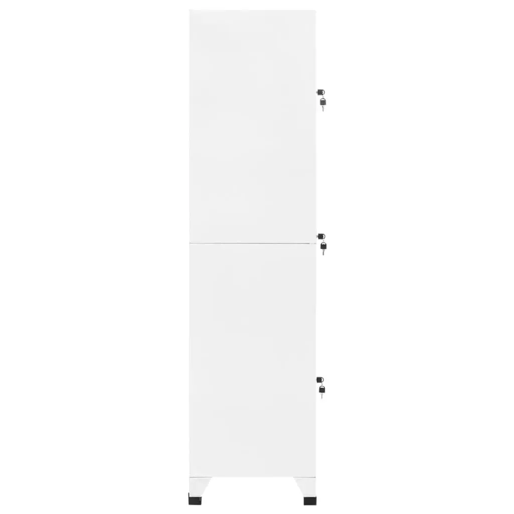 Locker Cabinet White 38x45x180 cm Steel 339780