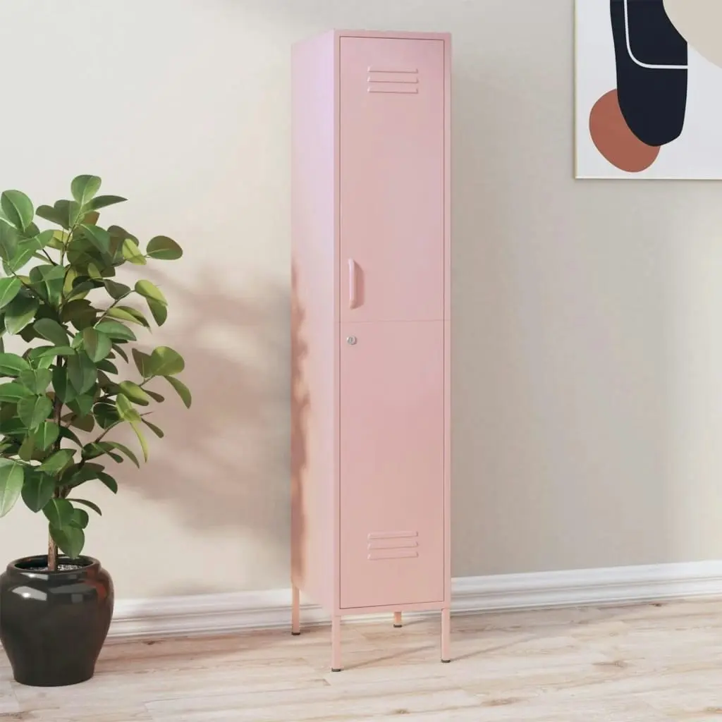 Locker Cabinet Pink 35x46x180 cm Steel 336256