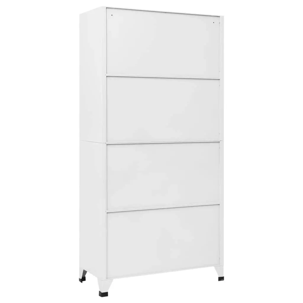 Locker Cabinet White 90x45x180 cm Steel 339796