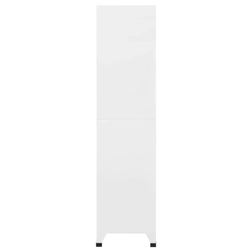 Locker Cabinet White 90x45x180 cm Steel 339796