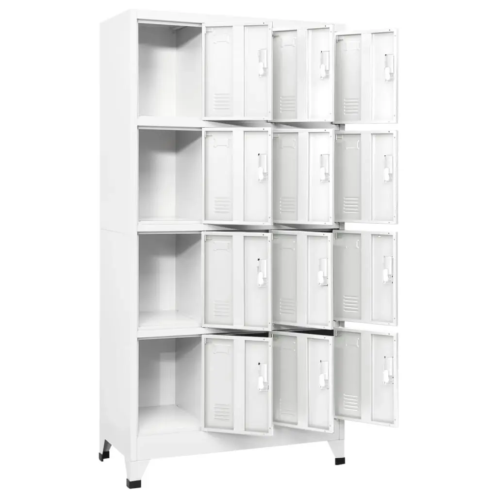 Locker Cabinet with 12 Compartments 90x45x180 cm 244476