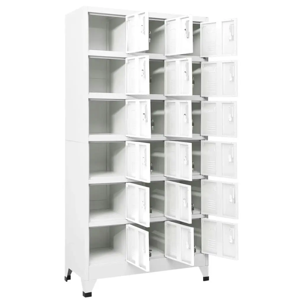 Locker Cabinet with 18 Compartments Metal 90x40x180 cm 245966