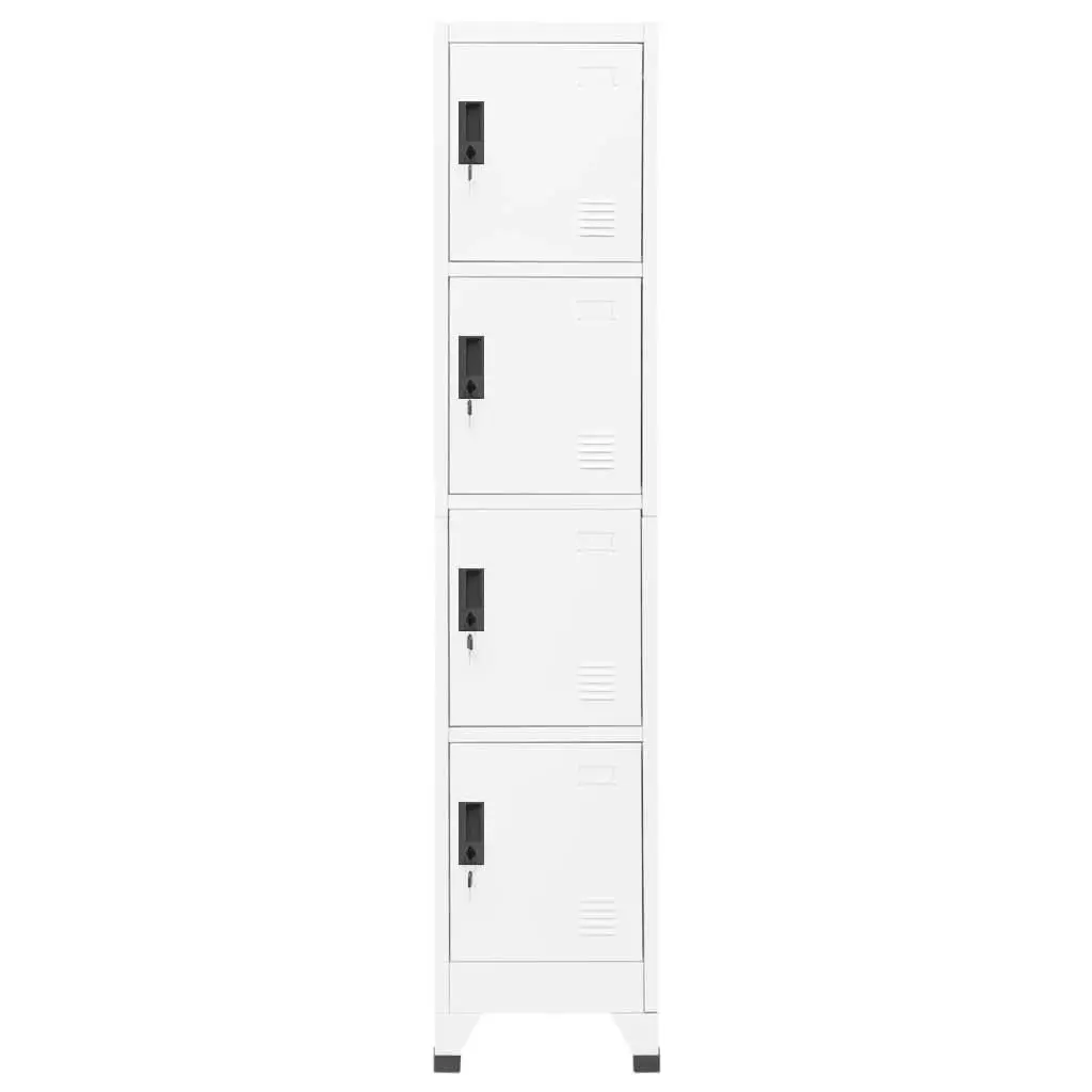 Locker Cabinet White 38x45x180 cm Steel 339784