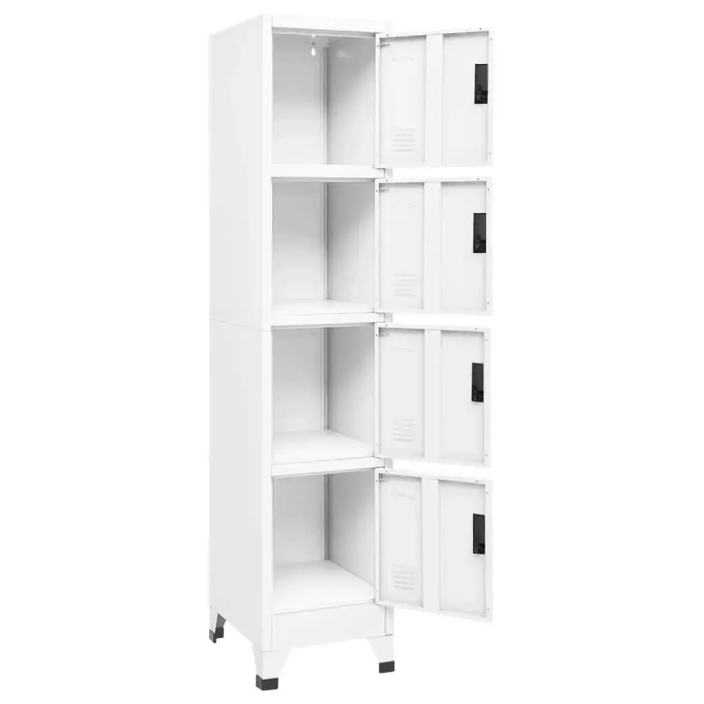 Locker Cabinet White 38x45x180 cm Steel 339784