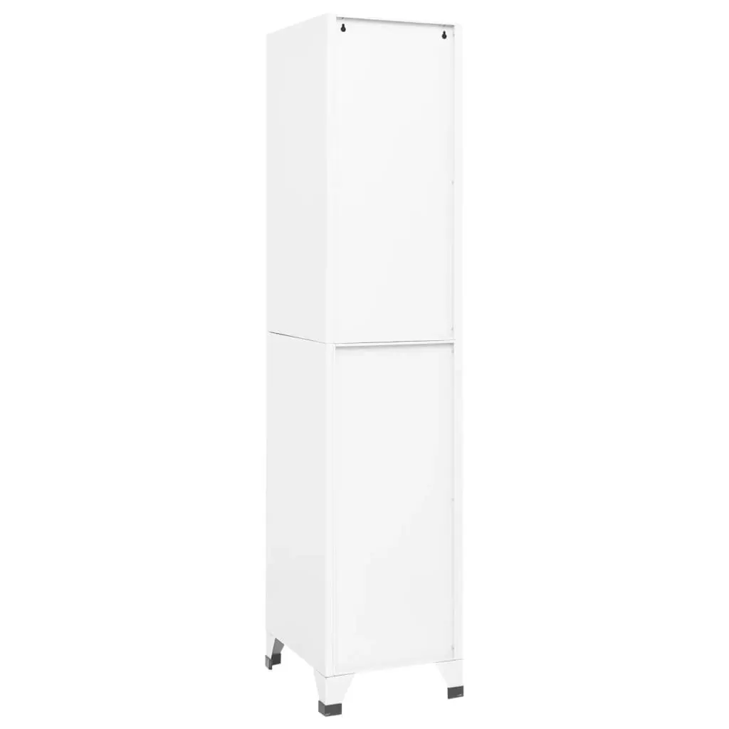 Locker Cabinet White 38x45x180 cm Steel 339784