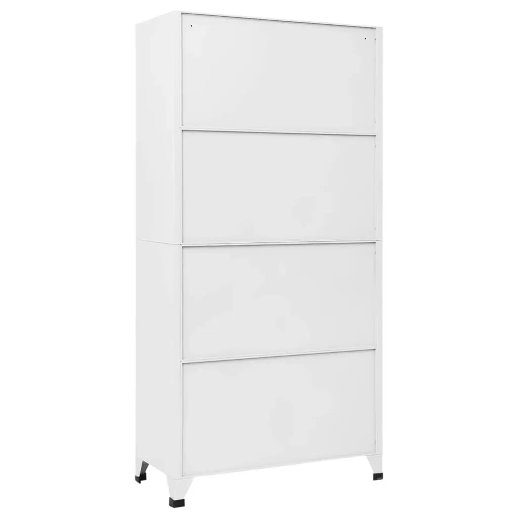 Locker Cabinet White 90x40x180 cm Steel 339820