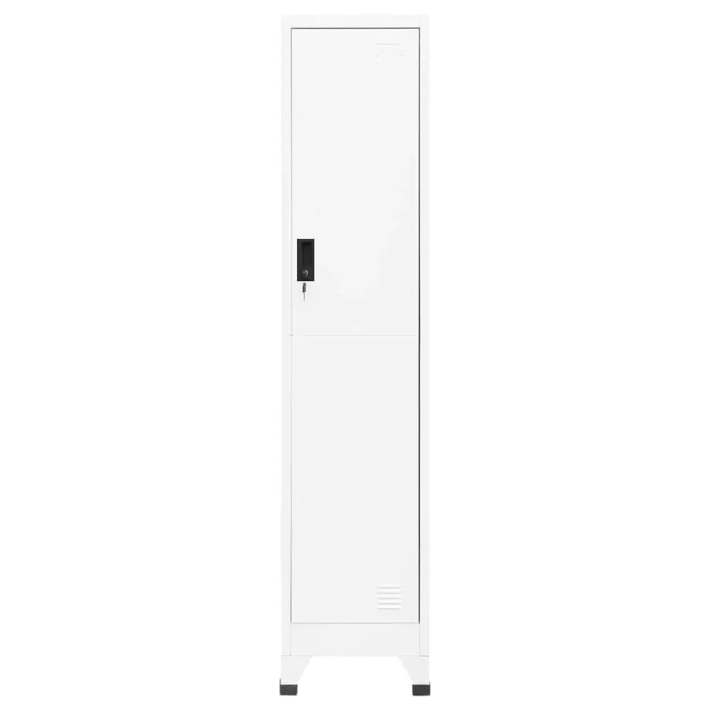 Locker Cabinet White 38x45x180 cm Steel 339772