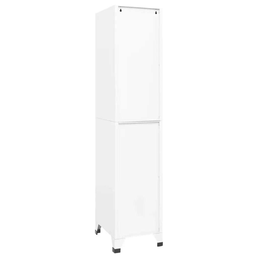 Locker Cabinet White 38x45x180 cm Steel 339772