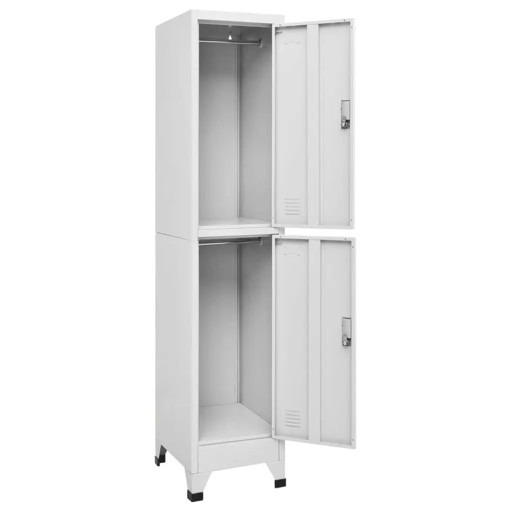 Locker Cabinet with 2 Compartments 38x45x180 cm 244473