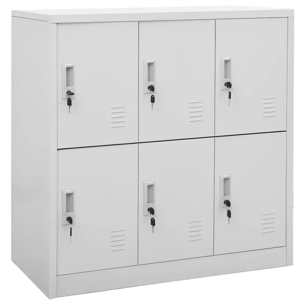 Locker Cabinets 2 pcs Light Grey 90x45x92.5 cm Steel 3095231